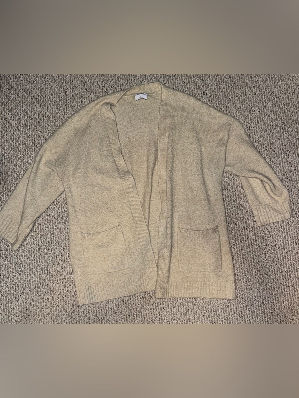 Old Navy Open-Front Tan Cardigan with Pockets